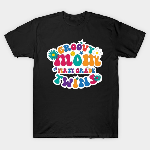 Groovy Mom of Twins T-Shirt by melenmaria